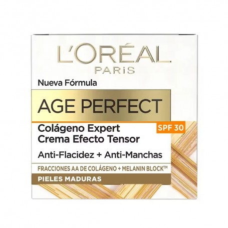 L'Oréal Paris Age Perfect Crema SPF 30 - Fórmula Antiflacidez y Anti manchas con Fracciones AA de Colágeno - 50ml