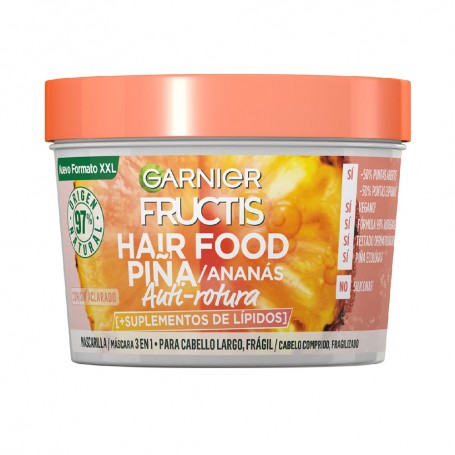 Fructis Hair Food Piña Mascarilla Capilar Intensiva 3-en-1 Reparadora 400ml - Fortalece Cabello Largo y Frágil