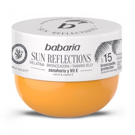 Babaria Solar Gelatina Bronceadora FP 15 Zanahoria Sun Reflections 300ml - Hidratación y Protección Ligera