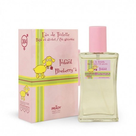 Prady Blueberrys Infantil Eau de Toilette Baja en Alcohol -  Fragancia Unisex -  Aroma Fresco y Alegres -, 90 ml - Prady