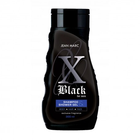 X Black for Men - Champú y Gel de Ducha - 300ml - Body - Hair - Face - Fragancia Exclusiva - Jean Marc