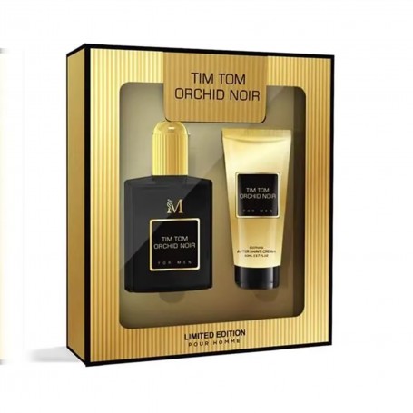 Estuche Tim Tom Oirchid Noir - Eau de Toilette para hombres  - 50ml  + Soothing After Shave Cream 50ml - Montage Brands