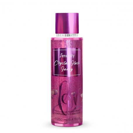 Fragancia Corporal y para  Cabello con Purpurina - Crystal Flash Fanny - Body Splash para Mujer - 250ml