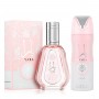 Pack Yara: Perfume 50ml + Desodorante Spray Lattafa  200ml - Perfume para Mujer - Arabe