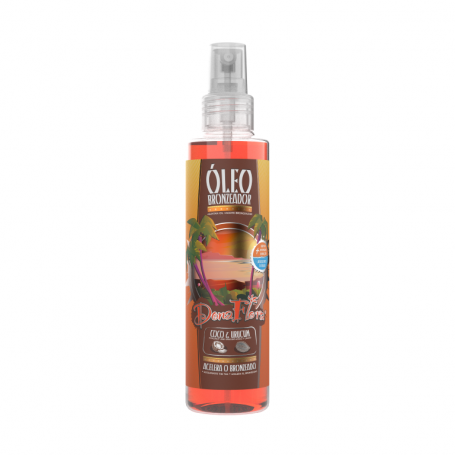 DonaFlora Aceite Bronceador de Coco y Urucum 200ml - Acelera el Bronceado - Resistente al Agua