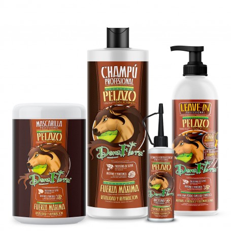 Pack DonaFlora Pelazo: Champú - 1000ml + Mascarilla 1000ml + Tónico 70ml + Leave In 500ml
