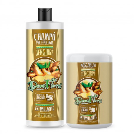 Pack DonaFlora Jengibre: Champú 1000ml + Mascarilla Capilar 1000ml