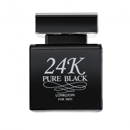 24K Pure Black Eau de Parfum - Perfume de Hombre - 100ml - LONKOOM