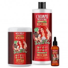 Pack DonaFlora No + Caida: Champú 1000ml + Mascarilla Capilar 1000ml + Tónico 100ml