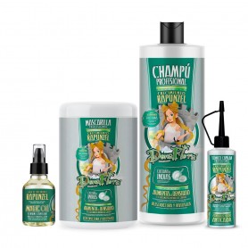 Pack DonaFlora Rapunzel Total: Champú 1000ml + Mascarilla Capilar 1000ml + Tónico Capilar + Magic Oil 100ml