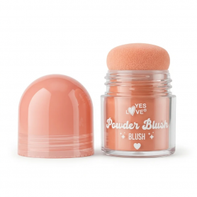 Yes Love Colorete en Polvo con Borla | Rubor Facial Natural y Suave
